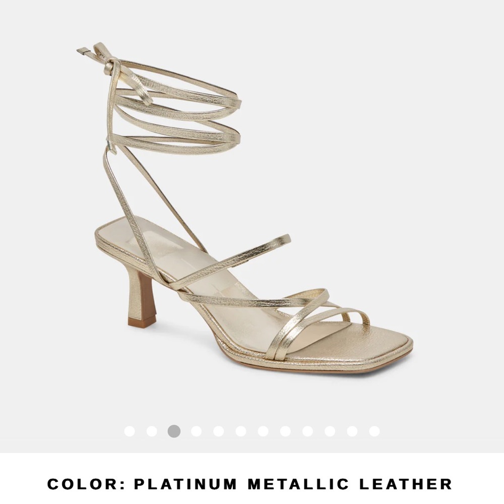 Dolce Vita Malabo Gold Leather Heels